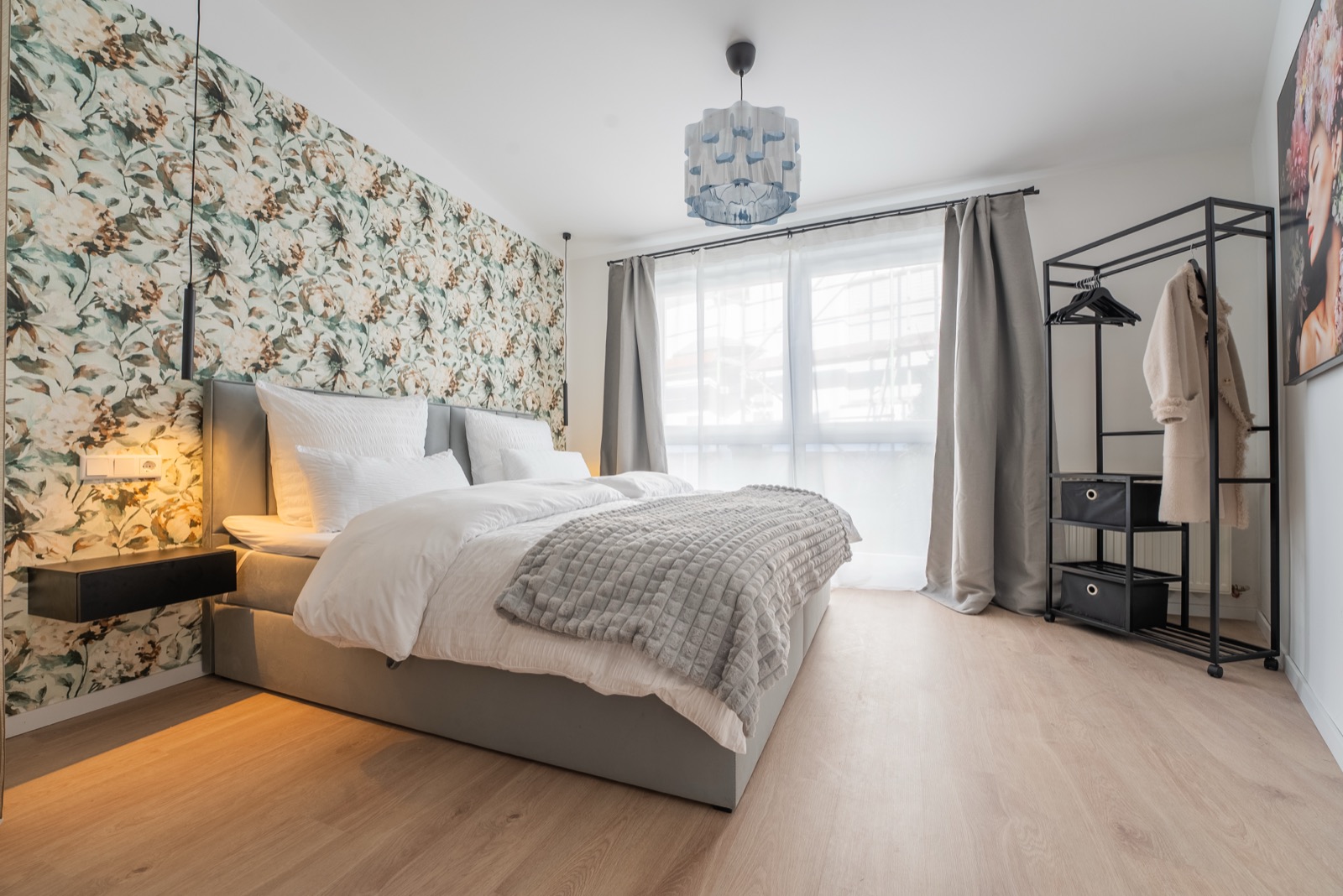 Schlafzimmer einer Ferienwohnung in Solingen